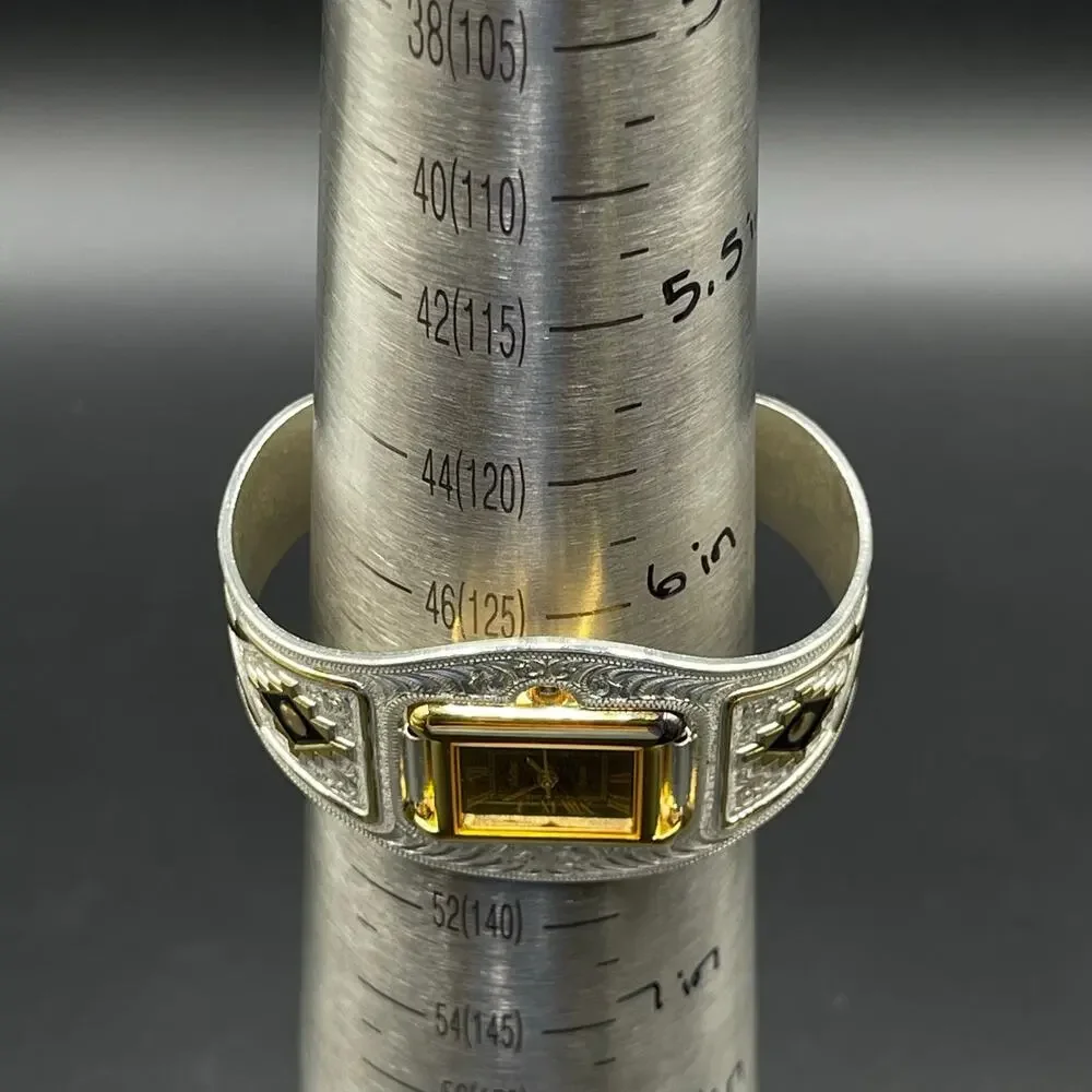 Montana Silversmiths Cuff Watch Southwest Aztec Western Vtg Brand New in Box